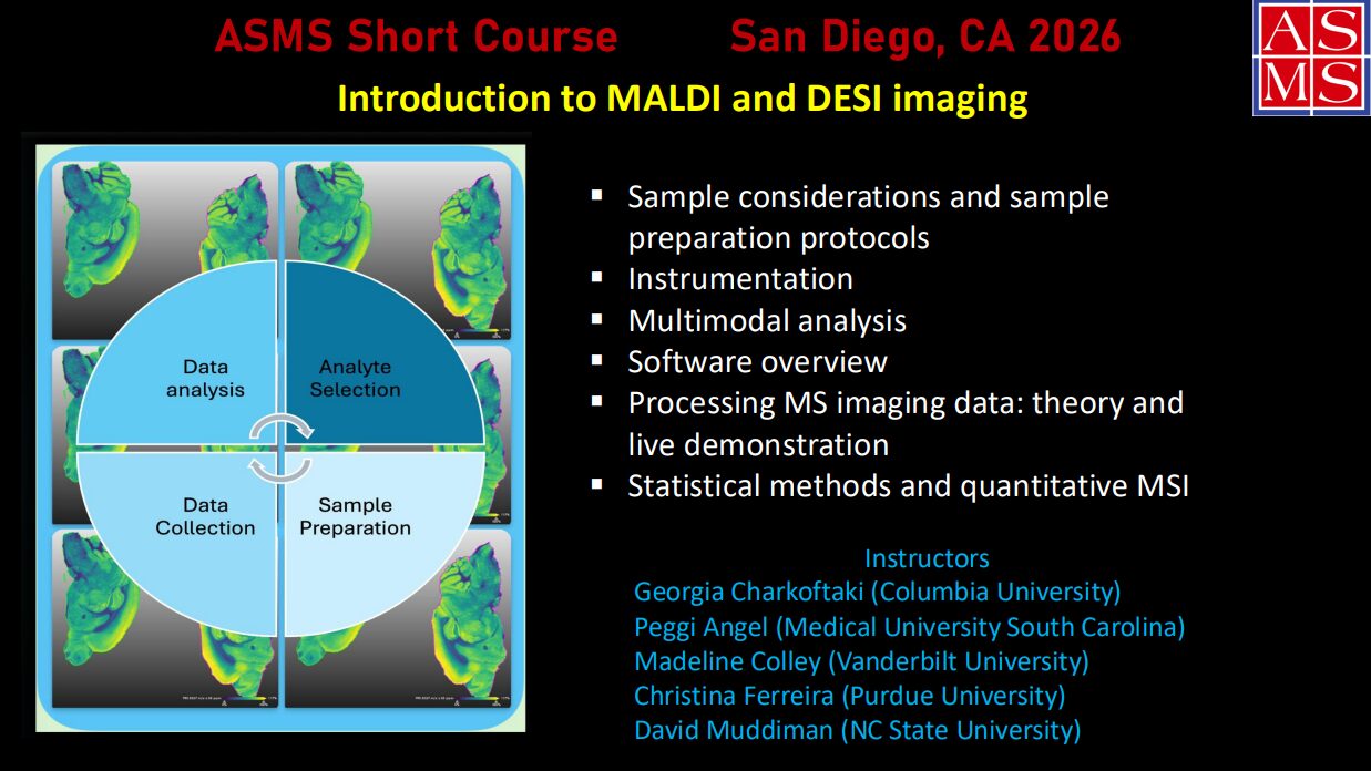 ASMS Short Course on MALDI and DESI Imaging